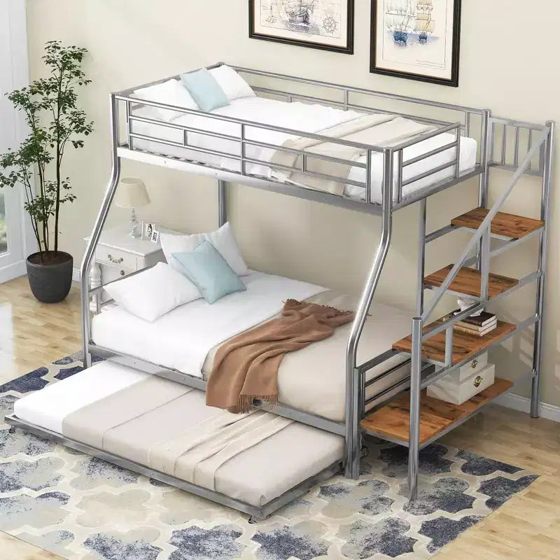 Farmhouse Wooden Bed with Headboard