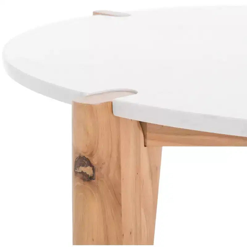 Table basse ronde plateau marbre