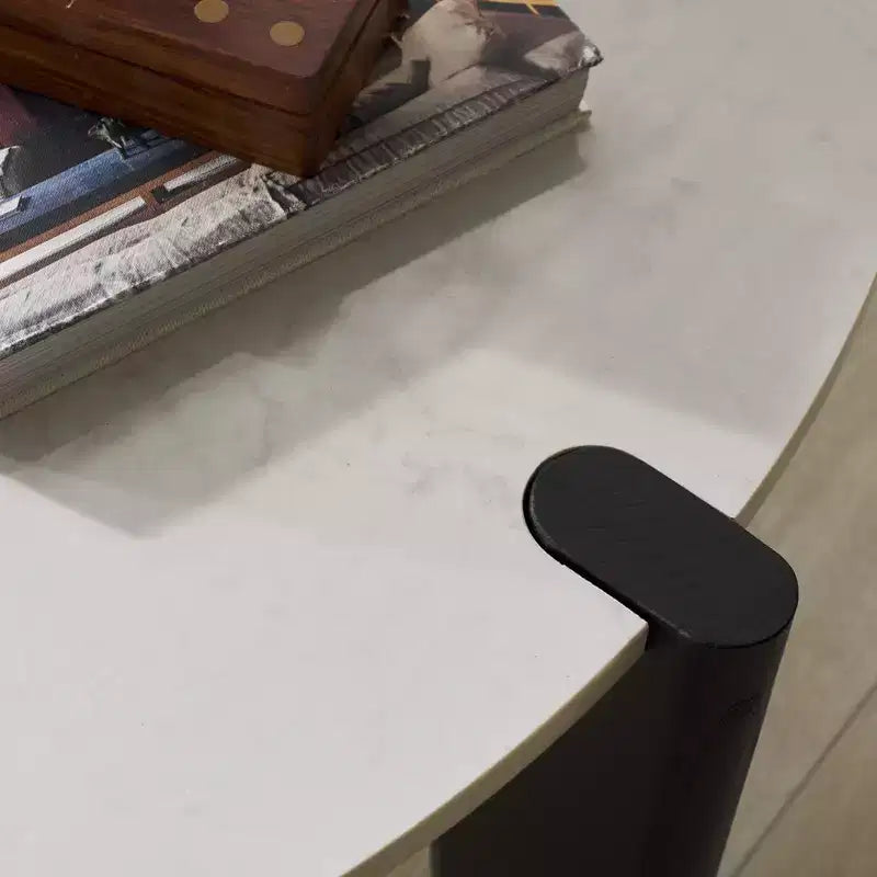 Table basse ronde plateau marbre