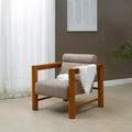 Fauteuil Bouclé, Marron Clair / Naturel
