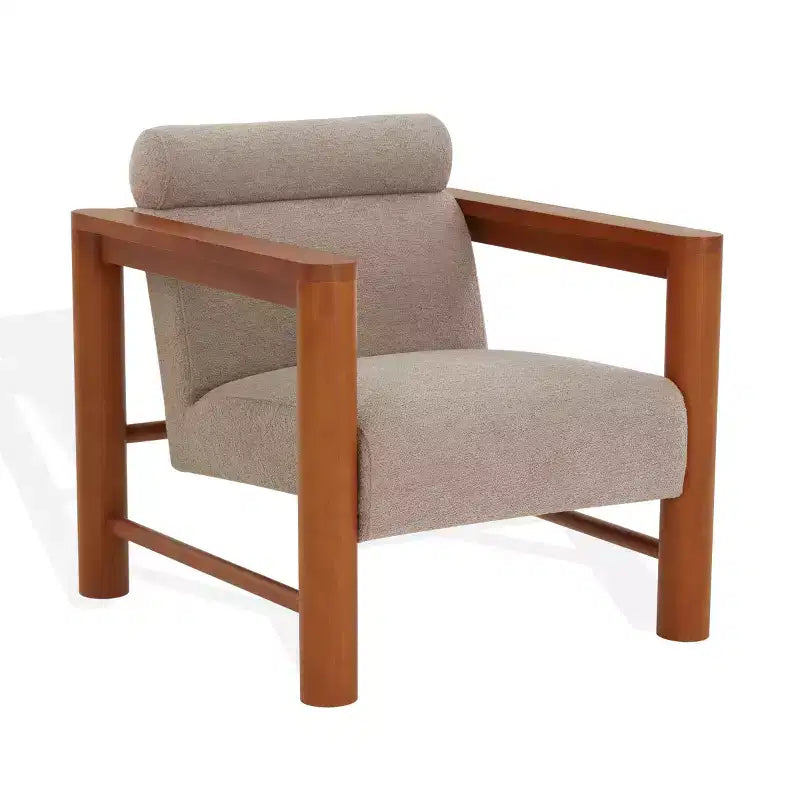 Fauteuil Bouclé, Marron Clair / Naturel