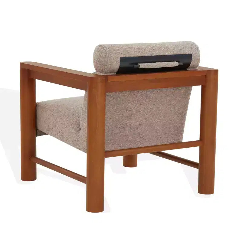Fauteuil Bouclé, Marron Clair / Naturel