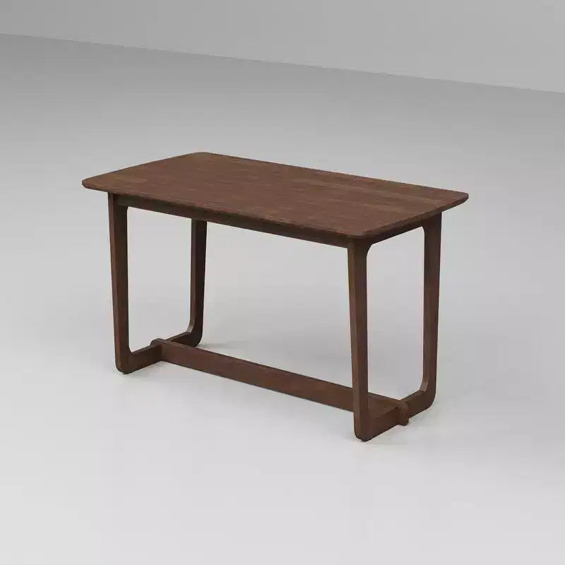 Bureau classique en bois d'hévéa avec grande surface, style rustique fermier, table polyvalente pour salon, bureau ou chambre