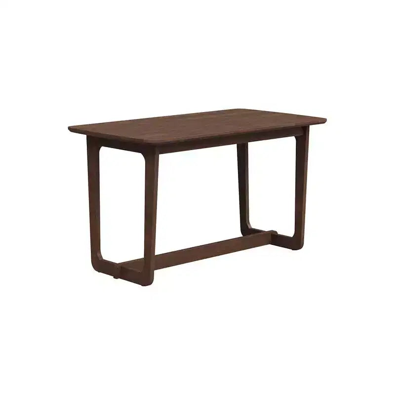 Bureau classique en bois d'hévéa avec grande surface, style rustique fermier, table polyvalente pour salon, bureau ou chambre