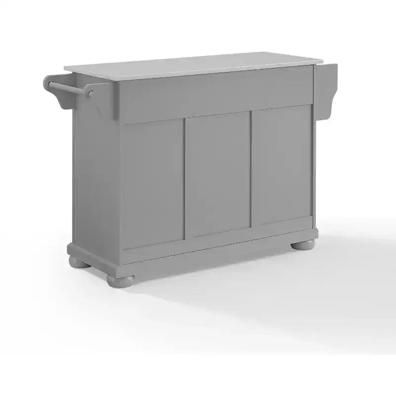 Îlot de cuisine en métal de 36" avec 3 portes et 3 étagères