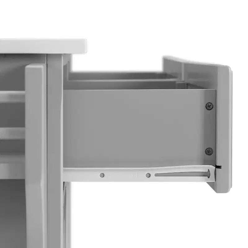 Îlot de cuisine en métal de 36" avec 3 portes et 3 étagères