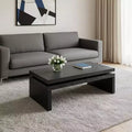 Table basse flottante en bois noir 48 po