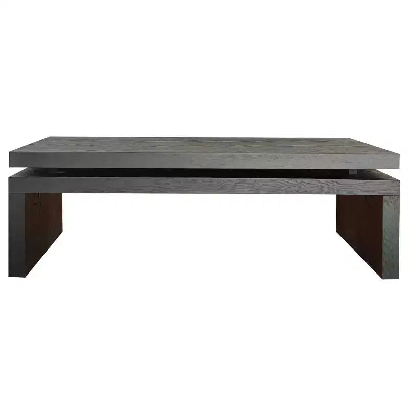 Table basse flottante en bois noir 48 po