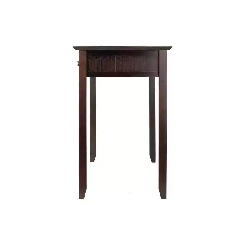 Bureau d'ordinateur brun de 76 cm avec étagère de rangement ouverte, panneau de particules