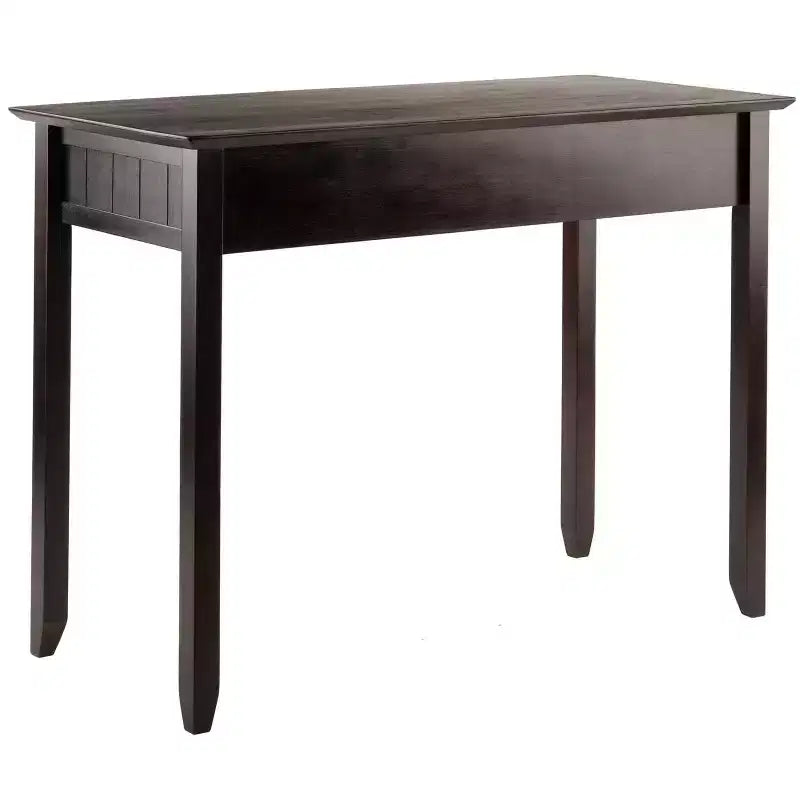 Bureau d'ordinateur brun de 76 cm avec étagère de rangement ouverte, panneau de particules
