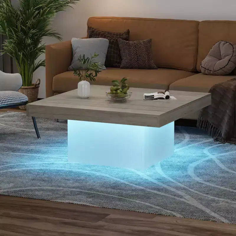 Table basse carrée de 89 cm, style moderne pour bureau à domicile, appartement ou salon de lecture, facile à monter