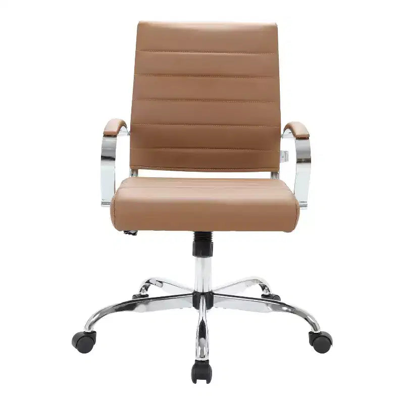 Chaise de bureau réglable en hauteur de 89 cm, siège rembourré noir avec roulettes