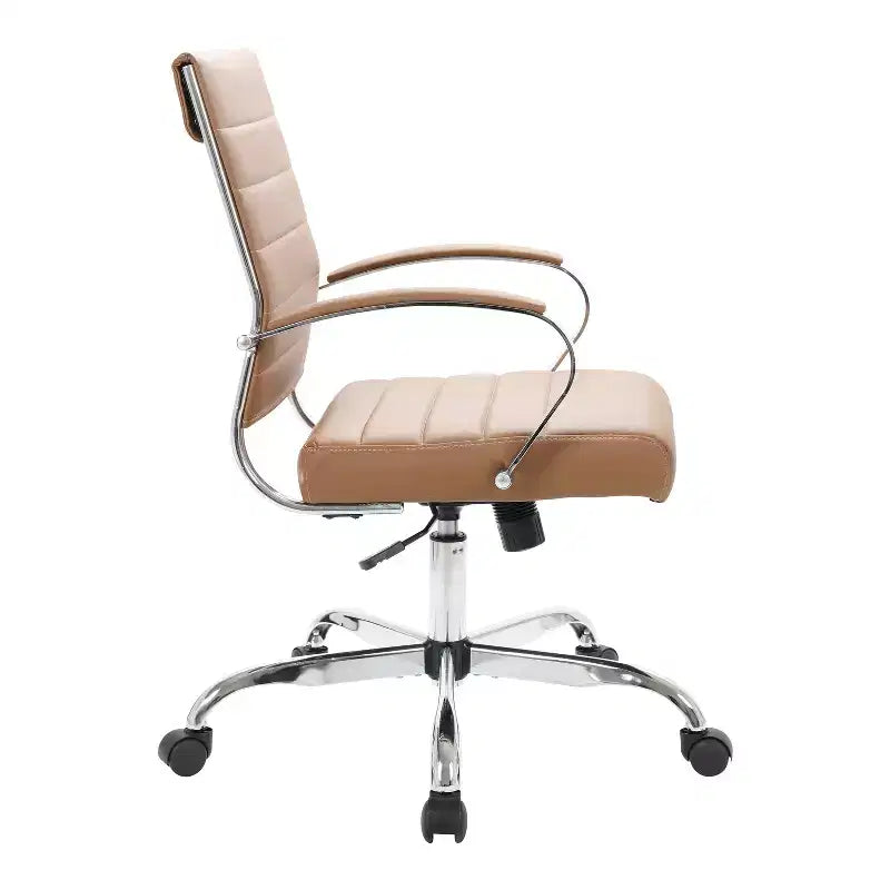 Chaise de bureau réglable en hauteur de 89 cm, siège rembourré noir avec roulettes