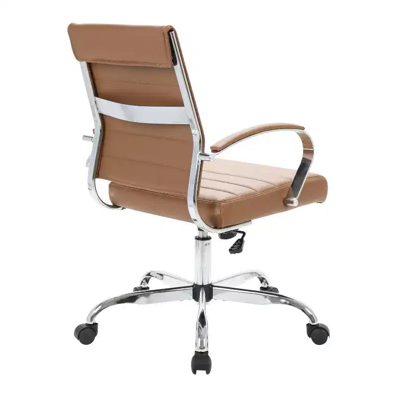 Chaise de bureau réglable en hauteur de 89 cm, siège rembourré noir avec roulettes