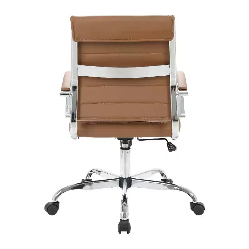 Chaise de bureau réglable en hauteur de 89 cm, siège rembourré noir avec roulettes