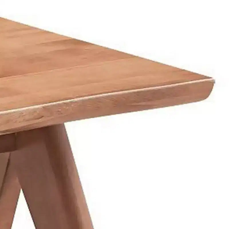 Table d'appoint latérale de 22 po avec pieds inclinés, finition bois naturel marron