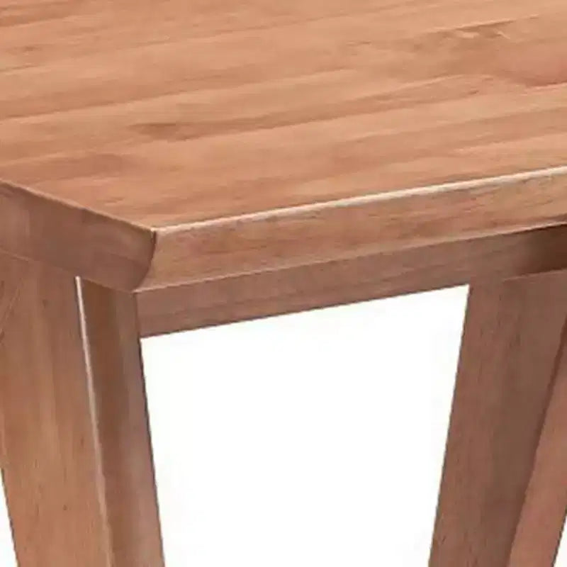 Table d'appoint latérale de 22 po avec pieds inclinés, finition bois naturel marron