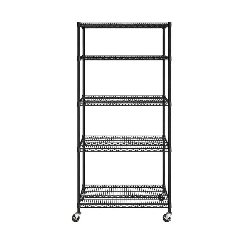 Étagère métallique à 5 niveaux certifiée NSF, 91 cm (L) x 61 cm (P) x 190,5 cm (H)