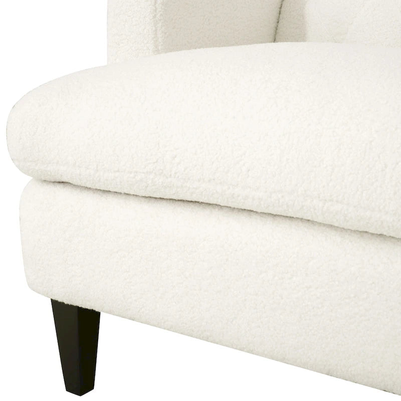 Fauteuil d'appoint en tissu moderne avec dossier rembourré - Brun roux, gris foncé et beige