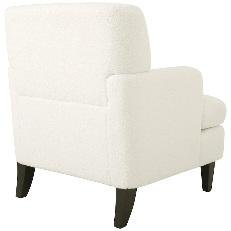 Fauteuil d'appoint en tissu moderne avec dossier rembourré - Brun roux, gris foncé et beige
