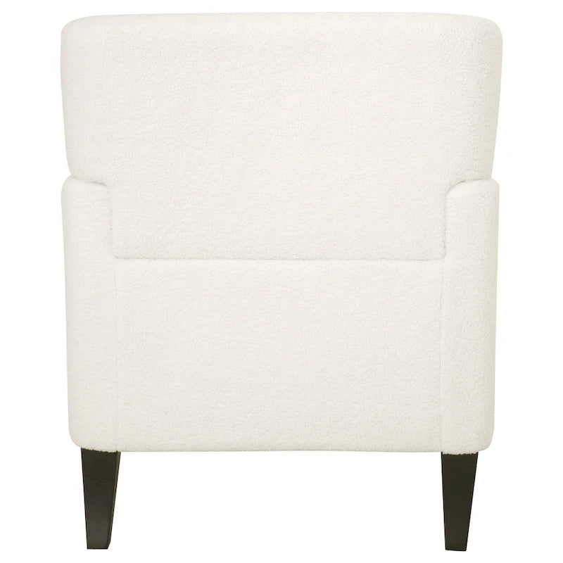 Fauteuil d'appoint en tissu moderne avec dossier rembourré - Brun roux, gris foncé et beige