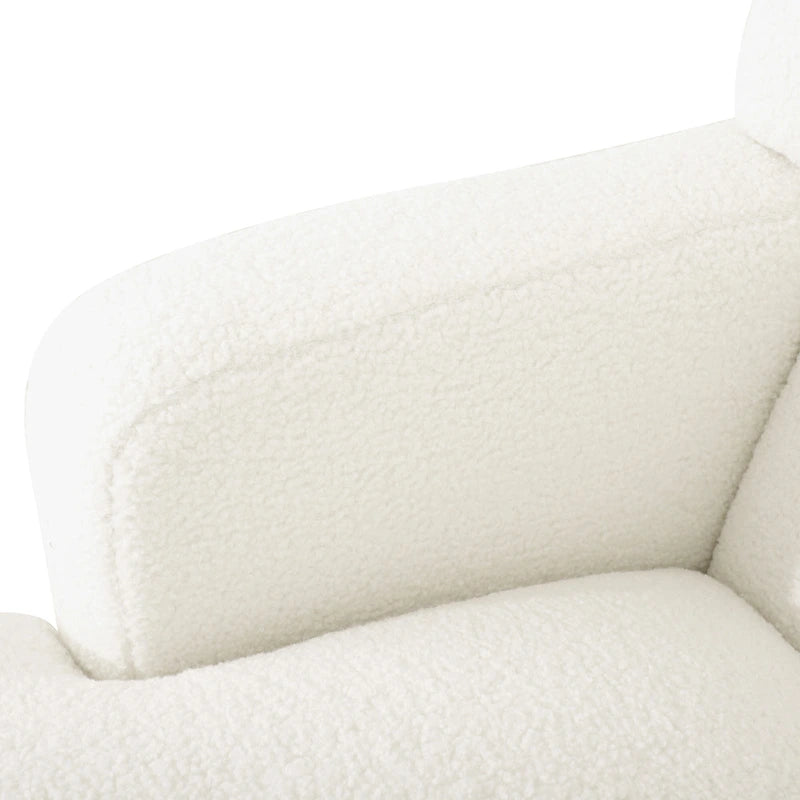 Fauteuil d'appoint en tissu moderne avec dossier rembourré - Brun roux, gris foncé et beige