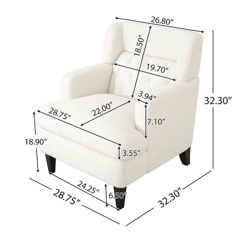 Fauteuil d'appoint en tissu moderne avec dossier rembourré - Brun roux, gris foncé et beige