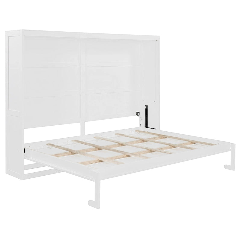 Lit escamotable Queen Size avec mécanisme à double piston, sans sommier à ressorts