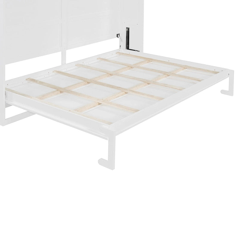 Lit escamotable Queen Size avec mécanisme à double piston, sans sommier à ressorts