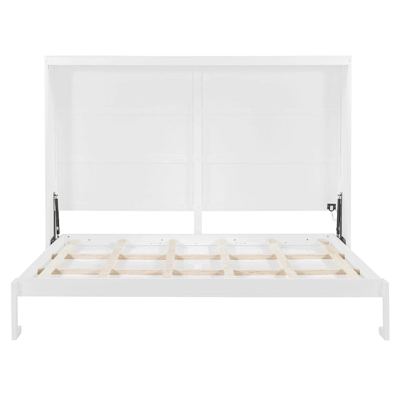 Lit escamotable Queen Size avec mécanisme à double piston, sans sommier à ressorts