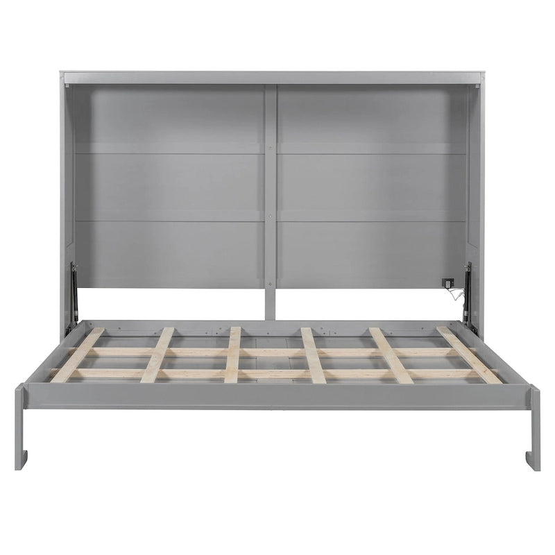 Lit escamotable Queen Size avec mécanisme à double piston, sans sommier à ressorts