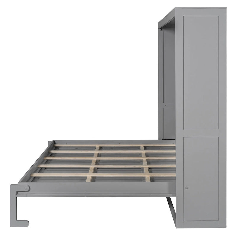 Lit escamotable Queen Size avec mécanisme à double piston, sans sommier à ressorts