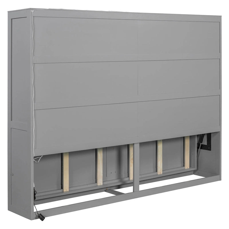 Lit escamotable Queen Size avec mécanisme à double piston, sans sommier à ressorts
