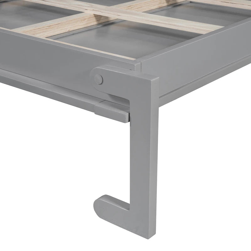 Lit escamotable Queen Size avec mécanisme à double piston, sans sommier à ressorts