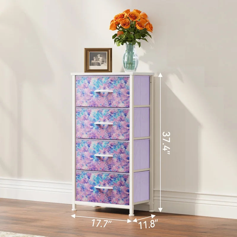 Tour de rangement moderne avec 4 tiroirs et une large commode