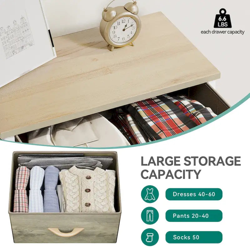 Tour de rangement moderne avec 4 tiroirs et une large commode