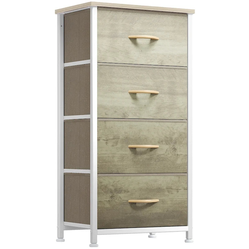 Tour de rangement moderne avec 4 tiroirs et une large commode