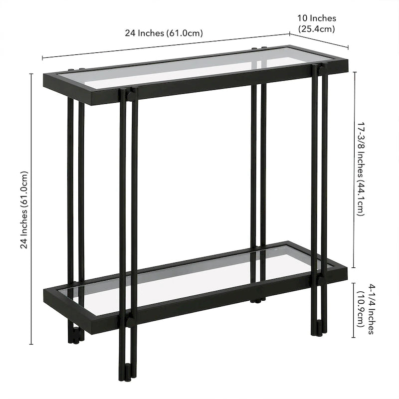 Table d'appoint rectangulaire de 24 po de large