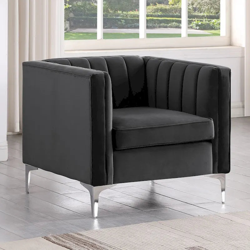 Fauteuil d'appoint rembourré pour le salon