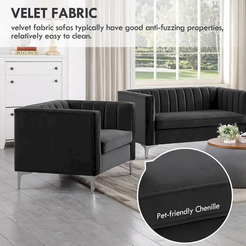 Fauteuil d'appoint rembourré pour le salon
