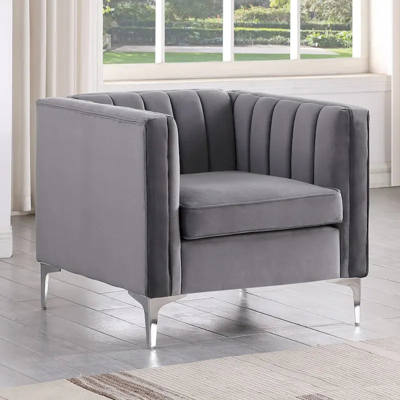 Fauteuil d'appoint rembourré pour le salon