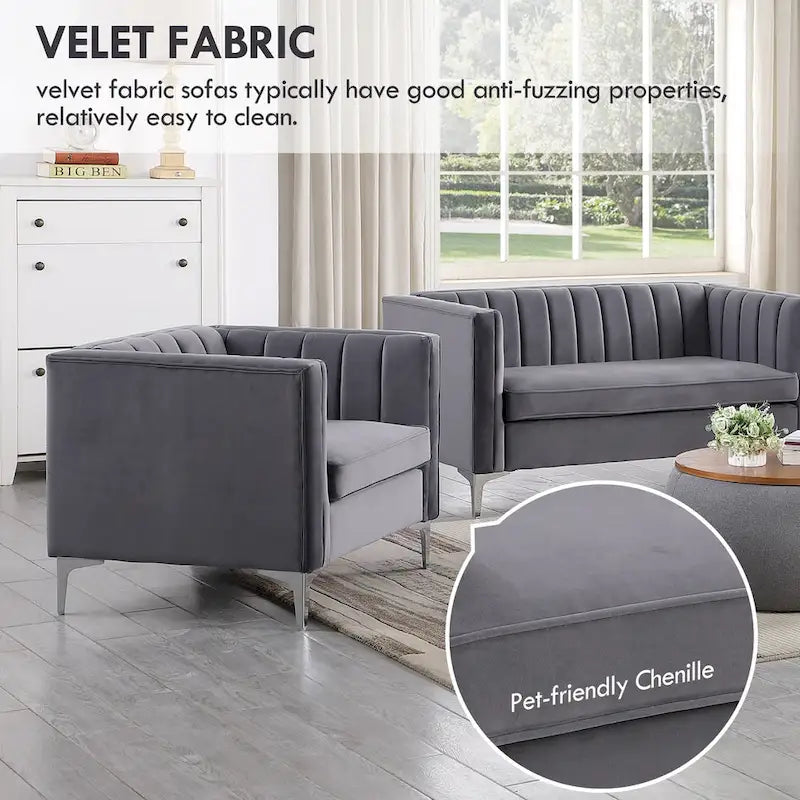 Fauteuil d'appoint rembourré pour le salon