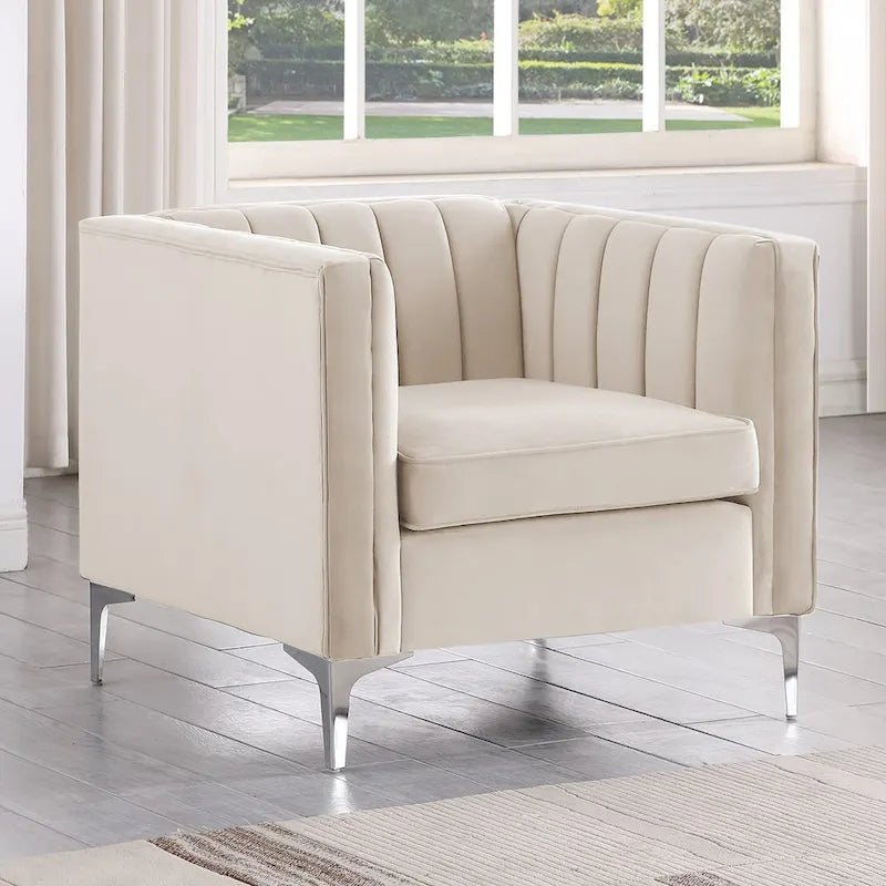Fauteuil d'appoint rembourré pour le salon