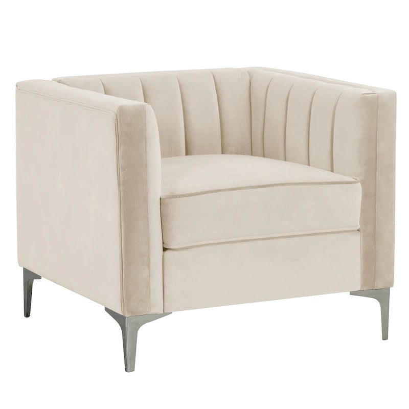 Fauteuil d'appoint rembourré pour le salon