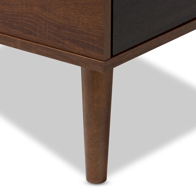 Banc à chaussures 1 tiroir, style milieu de siècle