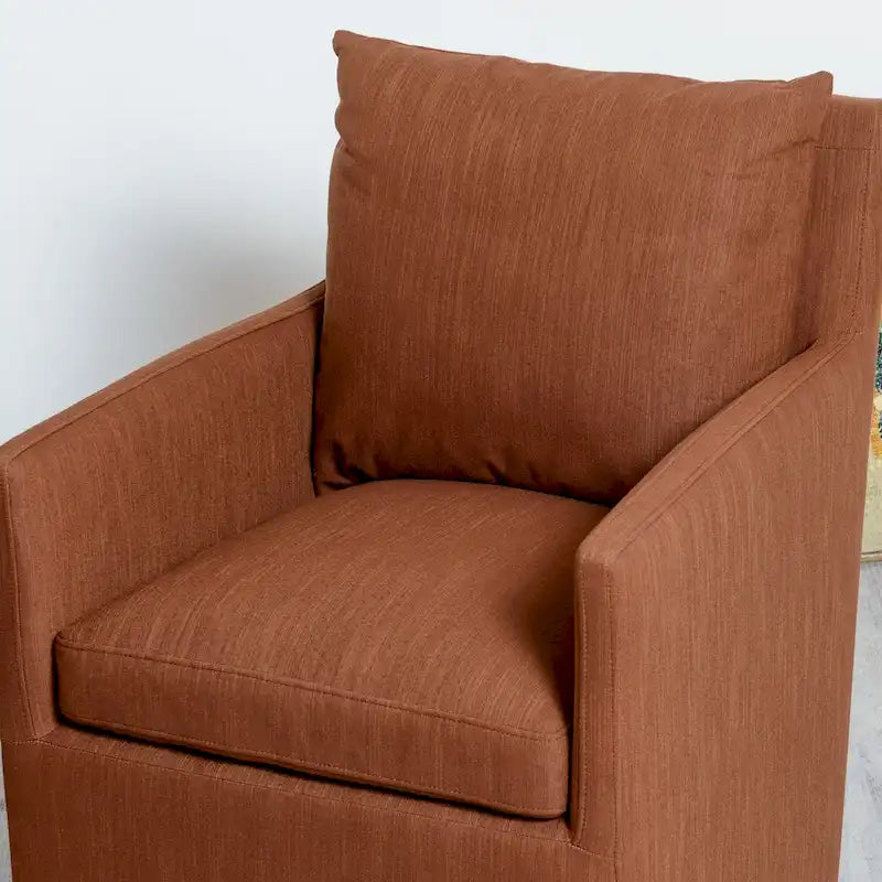 Fauteuil de salle à manger roulant rembourré en tissu haute performance de 25 po