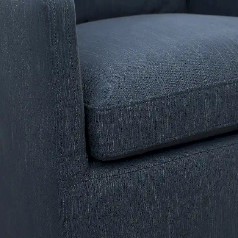 Fauteuil de salle à manger roulant rembourré en tissu haute performance de 25 po