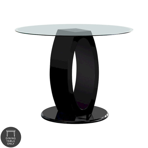 Table ronde de 48 pouces de hauteur de comptoir, fini lustré