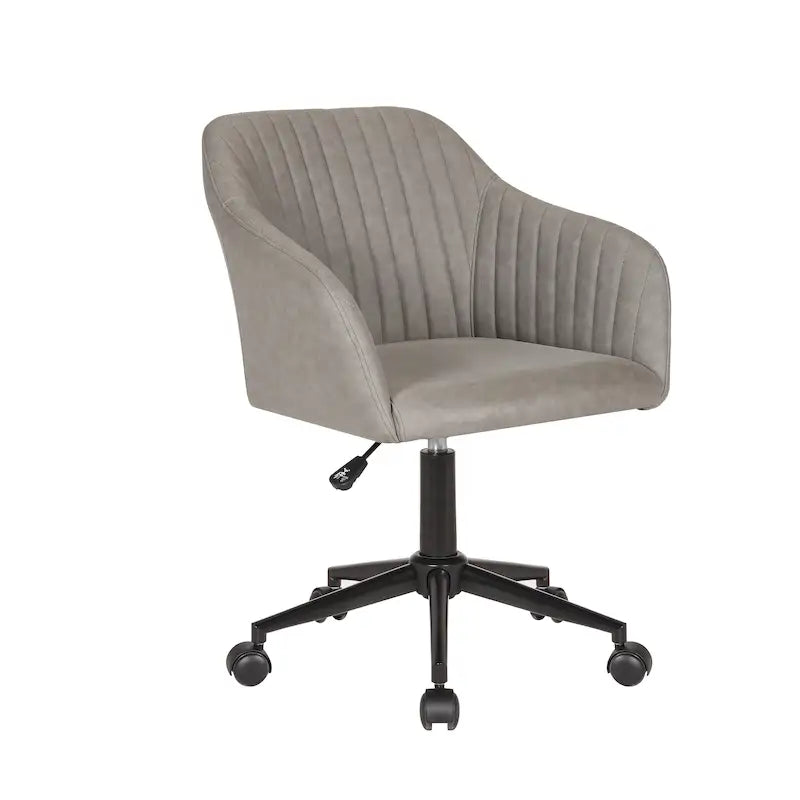 Chaise de bureau capitonnée en similicuir