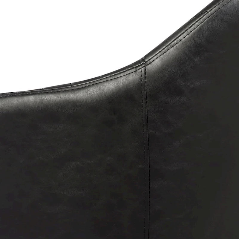 Chaise de bureau capitonnée en similicuir